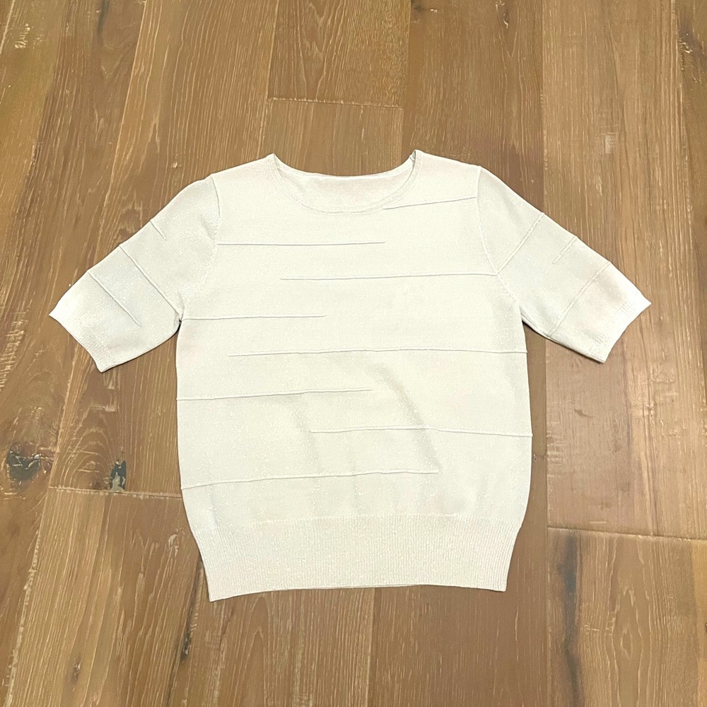 Zara Silver Sparkle Grey Shirt without tags